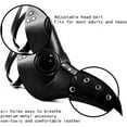 thumbnail image 2 of PU Leather Plague Doctor Mask, Halloween Costume Bird Death Mask, 2 of 5