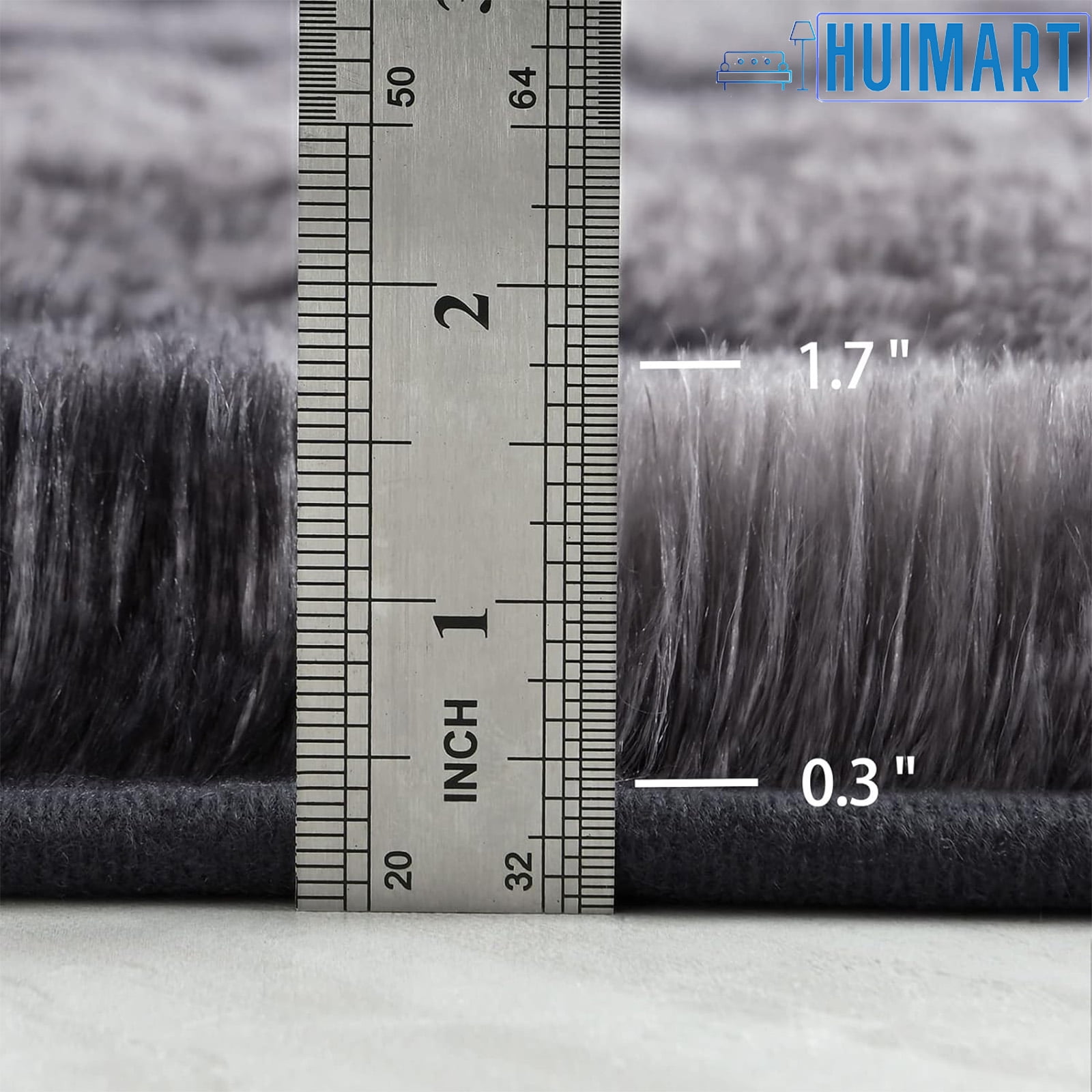 SUSUZI 5 x 7 ft Shaggy Area Rugs for Bedroom Living Room Modern Large Fluffy Floor Rugs Plush Soft Carpet Rugs Home Décor, Charcoal Gray