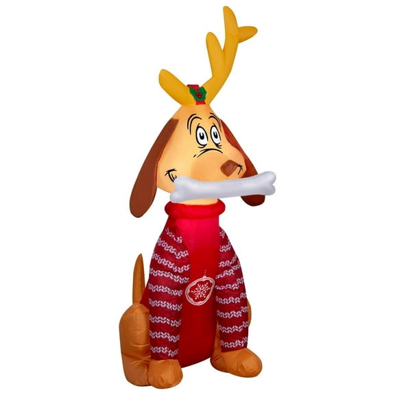 Christmas Inflatable Max in Sweater, 4 ft Tall, Multi
