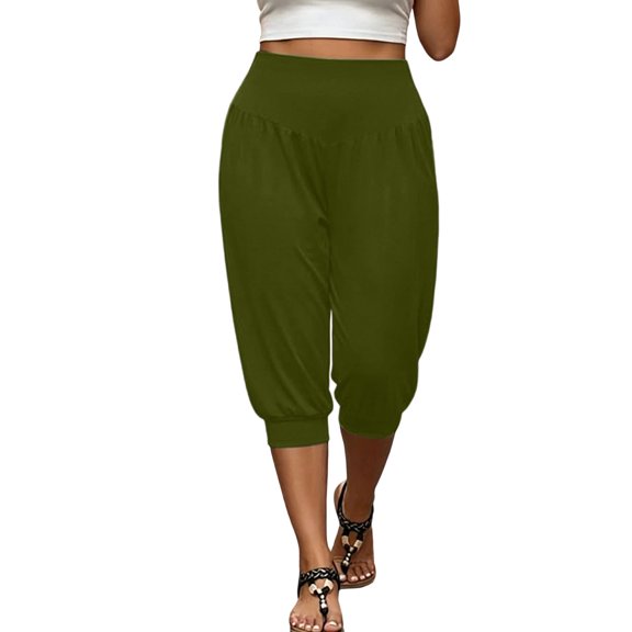Maean Womens Capris Pants High Waist Lounge Joggers Workout Gym Yoga Casual Stretchy Capri Pant