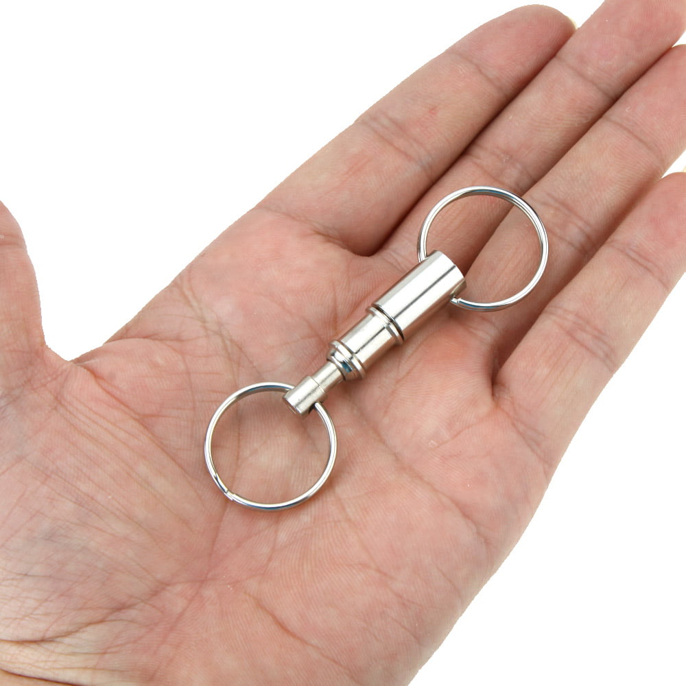 2-Pack Detachable Pull Apart Quick Release Keychain Key Rings/ US Free Shipping 