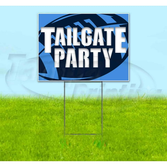 Tailgate Party Titans (18" x 24") Yard Sign, Includes Metal Step Stake