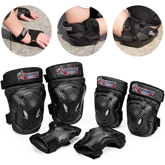 Haomaomao Kids/Youth Knee Pad Elbow Pads Wrist Guards Protective Gear Set,for Roller Skates Skating Skatings Cycling BMX Bike Skateboard Inline Scooter Riding Aldult Limit Sports Protective Device