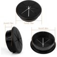 thumbnail image 5 of Durable ABS Plastic, Robust Wire Pass Through For Desk Cleanliness, Cable Cord Hole Cover Assures Effective Cable Management, 5PCS, Black, 5 of 5