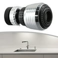 thumbnail image 6 of Wuweikeji 360-Degree Rotating Water Saving Faucet Aerator, Swivel Tap Nozzle Filter for Kitchen Sink, Adjustable Water Flow Angle, ABS Chrome, 2.44x0.93 inch, 6 of 11