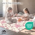 thumbnail image 4 of ODIKA 4'x6' Machine Washable Non-Slip Area Rug, Ivory Pink Abstract Blossom High Traffic Rug, Pink, 360309, 4 of 7