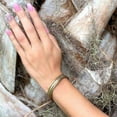 thumbnail image 4 of Copper and Brass Cuff Bracelet Healing Twist DZI, 4 of 4