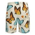 thumbnail image 6 of Wukai Butterflies Print Beach Trunks with Compression Liner Swimsuit Quick Dry Beach Sports Shorts with Pocket-3X-Large, 6 of 8