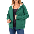 thumbnail image 5 of Women Fleece Coat Winter Warm Casual Long Sleeve Hooded Jackets Plus Size Fall Winter Cardigan Plush Warm Outwear, 5 of 8