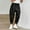 142#Black, variant on lkfuzj Men's All-season Breathable Polyester Cotton Spandex Blend Elastic Waist Drawstring Loose Fit Casual Pants for Outdoor Yoga Work Beach Casual Activities