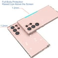 thumbnail image 6 of Compatible with Samsung Galaxy S24 Ultra Case, Clear Glitter Sparkle Soft TPU Shockproof Protective Cute Slim Thin Bling Sparkly Phone Cases Cover for Women Girls,Pink, 6 of 7