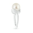 thumbnail image 3 of ANGARA South Sea Cultured Pearl Ring with Wing Motifs in 14K White Gold for Women | June Birthstone, Birthday, Anniversary, Jewelry Gift for Women | Pearl Ring, 3 of 9