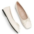 thumbnail image 5 of CHICVOMEY Vintage Bow Mary Jane Flats for Women Square Toe Comfort Ballet Flats with Memory Foam Insole Casual Dress Ballet Flats, 5 of 5