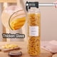 thumbnail image 5 of Juego de frascos de vidrio para despensa con tapa de acacia de 50 oz, 5 of 7