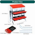 thumbnail image 6 of Nesting Boxes for Chickens, 6 Holes Chicken Nesting Boxes with Legs, Chicken Laying Box with Lid Cover, for Outdoor Chicken Coop Farm Yard, Red, 6 of 7