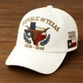 thumbnail image 6 of QASIEATN Women's Everyday Wear Accessories Cotton Baseball Cap for Women Fashion Texas Anniversary Printed Visor Hat Casual Comfortable Sports Sun Hat, 6 of 7