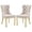 Beige+golden Stainless Steel Leg, variant on KCC Velvet Tufted Dining Chairs Set of 2, Back Pull Ring & Nailhead Trim, Gold Stainless Steel Leg Upholstered Side Chairs for Kitchen & Dining Room, Beige