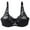 Black, variant on Aoochasliy Wireless Bras for Women Push Up with Steel Ring Solid Color Double Breasted Push Up Bra