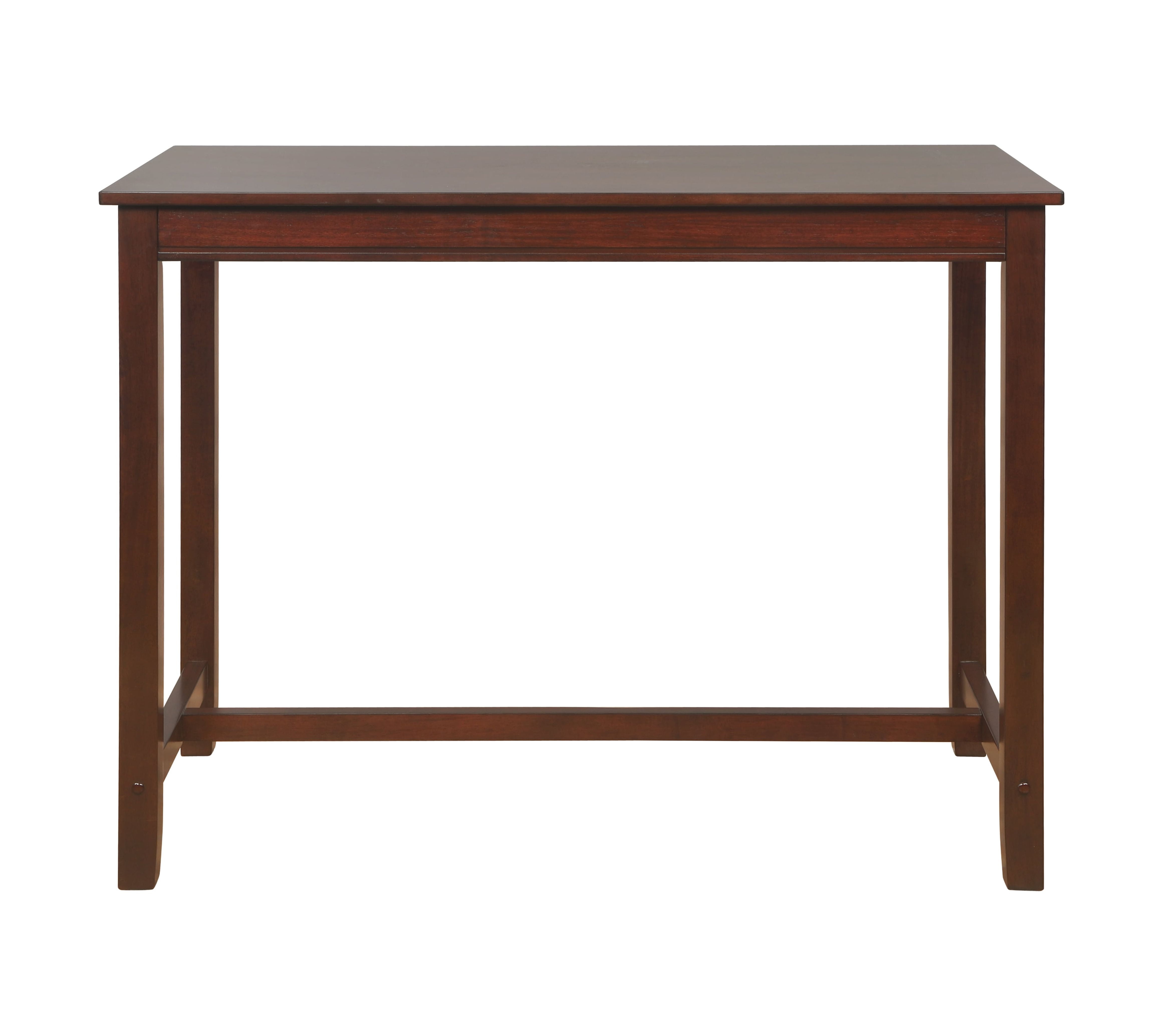 Linon Claridge 3-Piece Counter Height Tavern Set, Brown with Blue Faux Leather