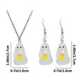 Apmemiss Halloween Decorations Outdoor Clearance Luminous Ghost Halloween Necklace Earring Set