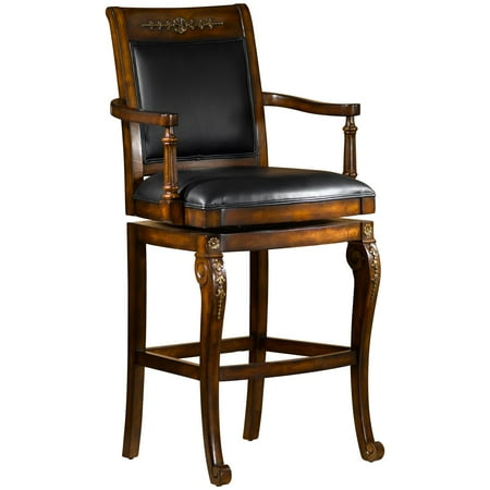 Hillsdale Douglas 24 in. Swivel Counter Stool with Arms - Walmart.com