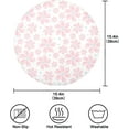 thumbnail image 4 of Bright Pink Petals Round Placemats Washable Placemats Non-Slip Heat-Resistant Table Place Mats for Dining Kitchen Holiday Party Table 15.4"-1PCS Home Decor, 4 of 7