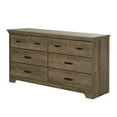 thumbnail image 2 of South Shore Versa 6-Drawer Dresser for Adult, in Weathered Oak, 2 of 11