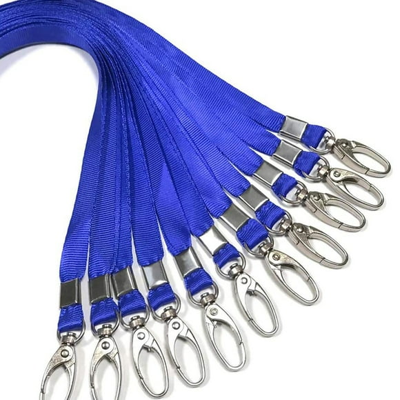 Amdohai 100 Pcs Lanyards Black Lanyard for Id Badges Nylon Lanyard Bulk Clip Swivel Hook