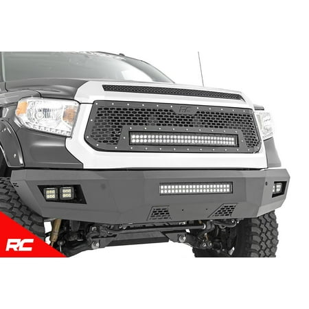 Duty Cube Truck - Rough Country Heavy Duty Front Bumper w LEDs compatible w/ 2014-2019 Toyota Tundra (1) 20