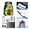 thumbnail image 6 of Easygdp Avocado with Glasses Casual Laptop Backpack, Large Capacity Schoolpack for School, Travel, Business, 6 of 8