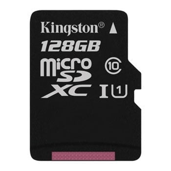 Kingston Technology 128GB microSDXC Class 10 UHS-I Card Lire 45mb / s + Sd adaptateur