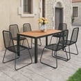 thumbnail image 1 of vidaXL 7 Piece Garden Dining Set PVC Rattan Black and Brown, 1 of 5
