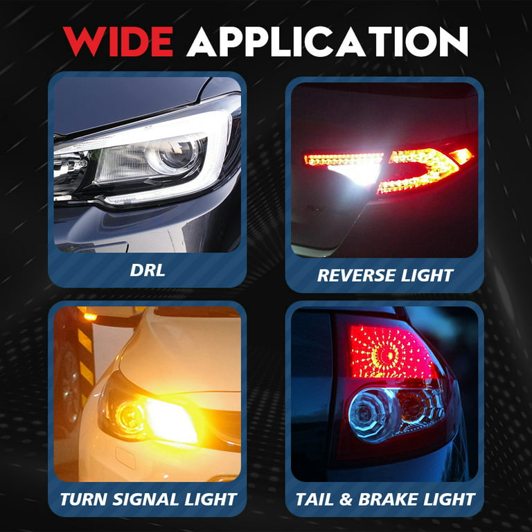 7443 7440 W21W WY21W 21W Colored Glass Light Bulb Lamp Tail Brake Turn  Signal