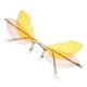 thumbnail image 1 of Wings Shield Sunglasses Dragonfly Wing Shape Glasses Outdoor Wear Gold 1Pair, 1 of 3