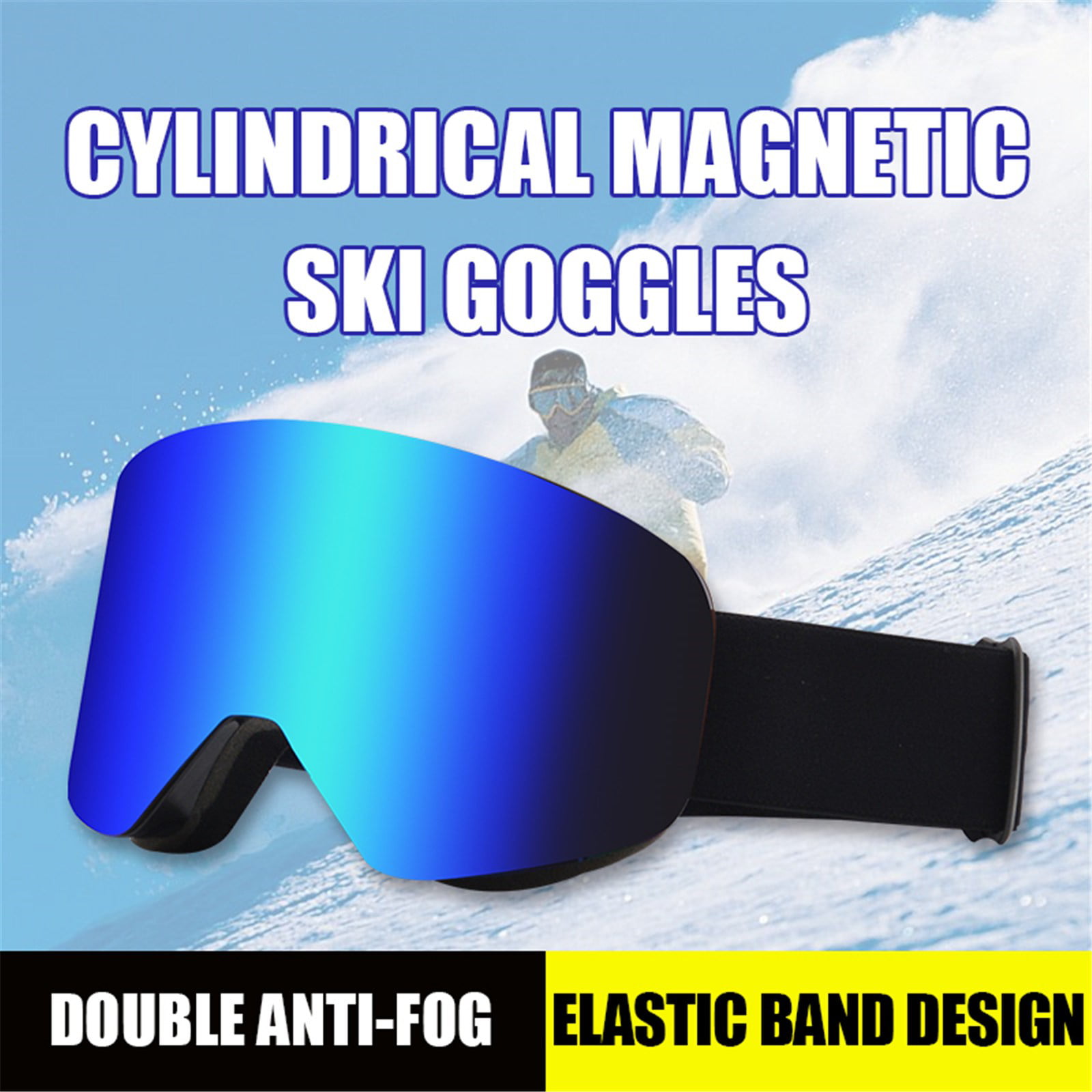 Details about   Men Women Dual Lens Ski Goggles Anti-fog UV Protection Winter Sport Snow Glasses 