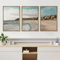 thumbnail image 2 of PixonSign Framed Canvas Print Wall Art Set Beach Shore Cityscape California Urban Architecture Photography Realism Scenic Landscape Decorative Colorful Multicolor for Bedroom - 16"x24"x3 Natural, 2 of 5