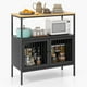 thumbnail image 2 of Costway Aparador de Buffet Armario de Cocina Moderno Estante Abierto 2 Puertas Mesa de Bar de Café para Hogar Cafetería 80 x 35 x 90 cm Negro, 2 of 9