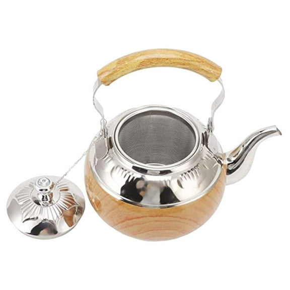 HAMPPLIES Kettle Teapot Stainless Steel Silver 1Set Brewing Tea and Coffee