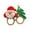 A, variant on Funny Christmas Glasses Frames with Santa Claus & Christmas Tree,Glitter Christmas Costume Eyeglasses for Christmas Party Favors Decorations(One Size Fits All)