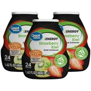 (10 pack) Great Value Strawberry Kiwi Energy Drink Mix, 1.62 Fl oz, 10 Pack