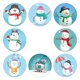 thumbnail image 4 of Etiqueta adhesiva de sellado de 1 pulgada, pegatina de Feliz Navidad, muñeco de nieve de Navidad, para fiesta, embalaje DIY, papelería, 50-500 Uds., 4 of 4