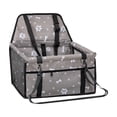 thumbnail image 2 of Tvtnvo Dog Car Seat Travel Carrier Pet Travel Carrier with Mesh Ventilation Safety Harness Portable Foldable Washable Protector Protects Car Interior Easy Install for Travel Gray 15.7x14.6x16.5in, 2 of 6