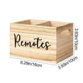thumbnail image 3 of Remote Control Organizer Wooden Storage Box with Two Compartments for Remote Pencils Desktop Small Items Office Living Room Bedroom Practical Durable Space-Saving Organizer with Neat Design, 3 of 6
