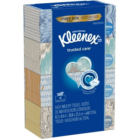 Kleenex Trusted Care Facial Tissue - 4pk/144ct