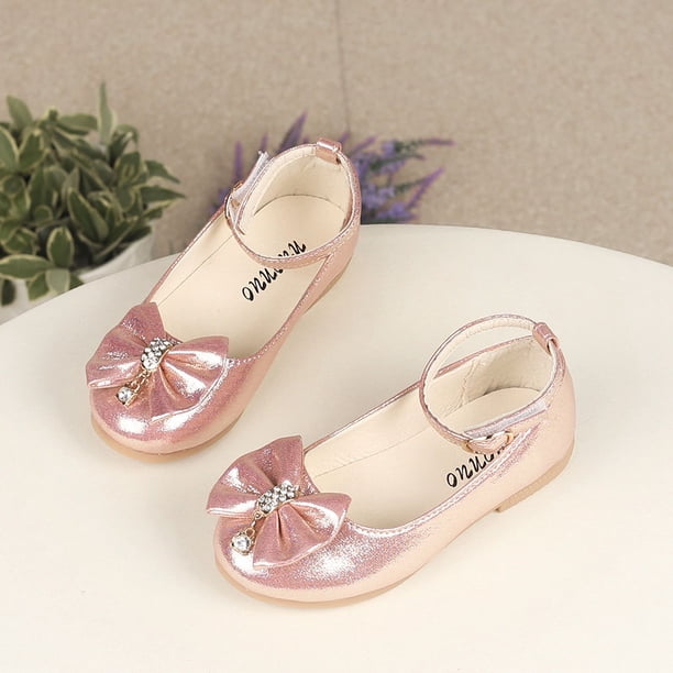 Zapatos para niños Primavera y otoño Moda casual Niñas Zapatos de princesa Lindos zapatos de cuero con lazo