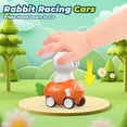 thumbnail image 6 of MOONTOY Easter Bunny Toys for 1 Year Old Boy Girl Gifts, Press to Go Car Toys for Toddlers 1-3, 4 PCS Bunny Push Car, Easter Baskets for Kids,1st Birthday Easter Gifts, easter basket stuffers, 6 of 8