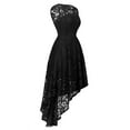 thumbnail image 4 of Njagoc3 Womens Sleeveless Red Lace High - Low Dress, Elegant Formal Gown, Bridesmaid & Party Event Wear, 4 of 6