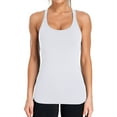 thumbnail image 1 of Women's Ribbed Workout Tank Tops with Built in Bra Racerback Athletic Top, 1 of 6
