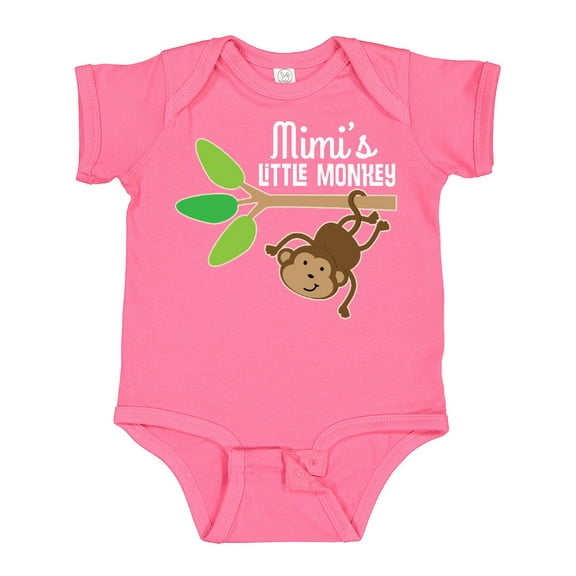 Inktastic Mimi Little Monkey Grandchild Boys or Girls Baby Bodysuit