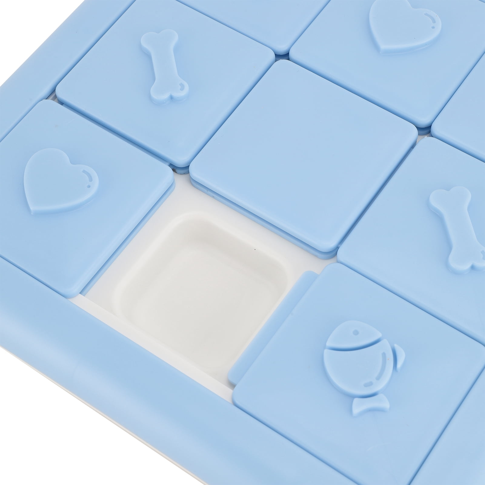 YAHHU Dog Slow Feeder Bowl Puzzle Toy Educational Interactive Stress Relief Food Dispenser for Home Indoor, Durable Pet Snuffle Mat for Mental Stimulation, Blue (10 inches / 25.4 cm)